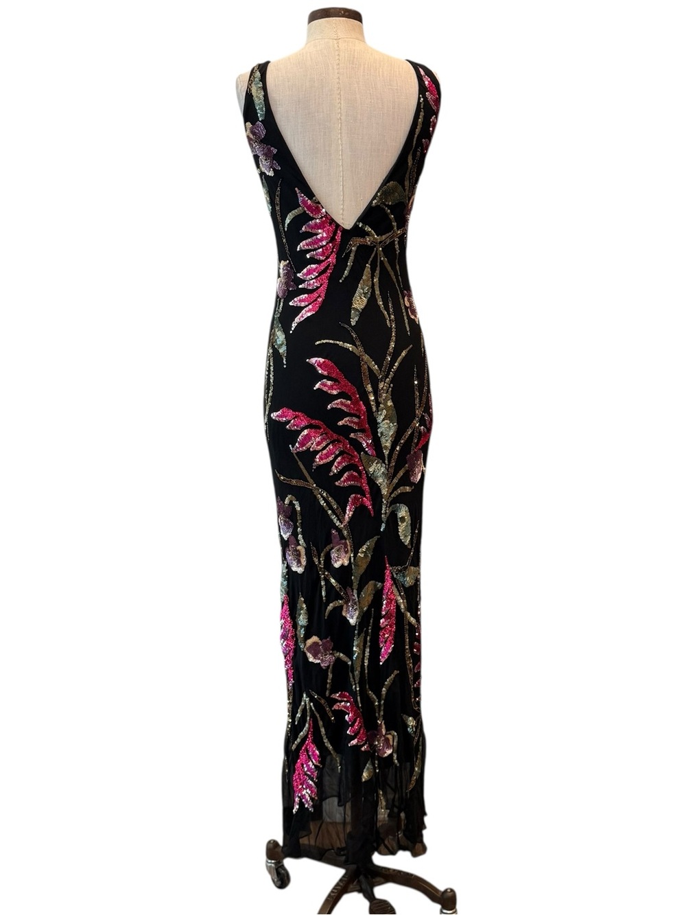 Sue Wong Nocturne sequin floral maxi dress - Picture 4 of 15